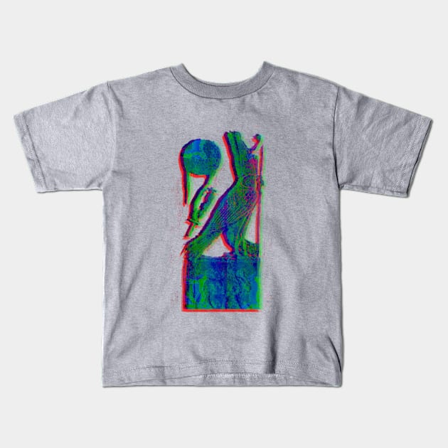 Egyptian symbol for falcon Kids T-Shirt by indusdreaming